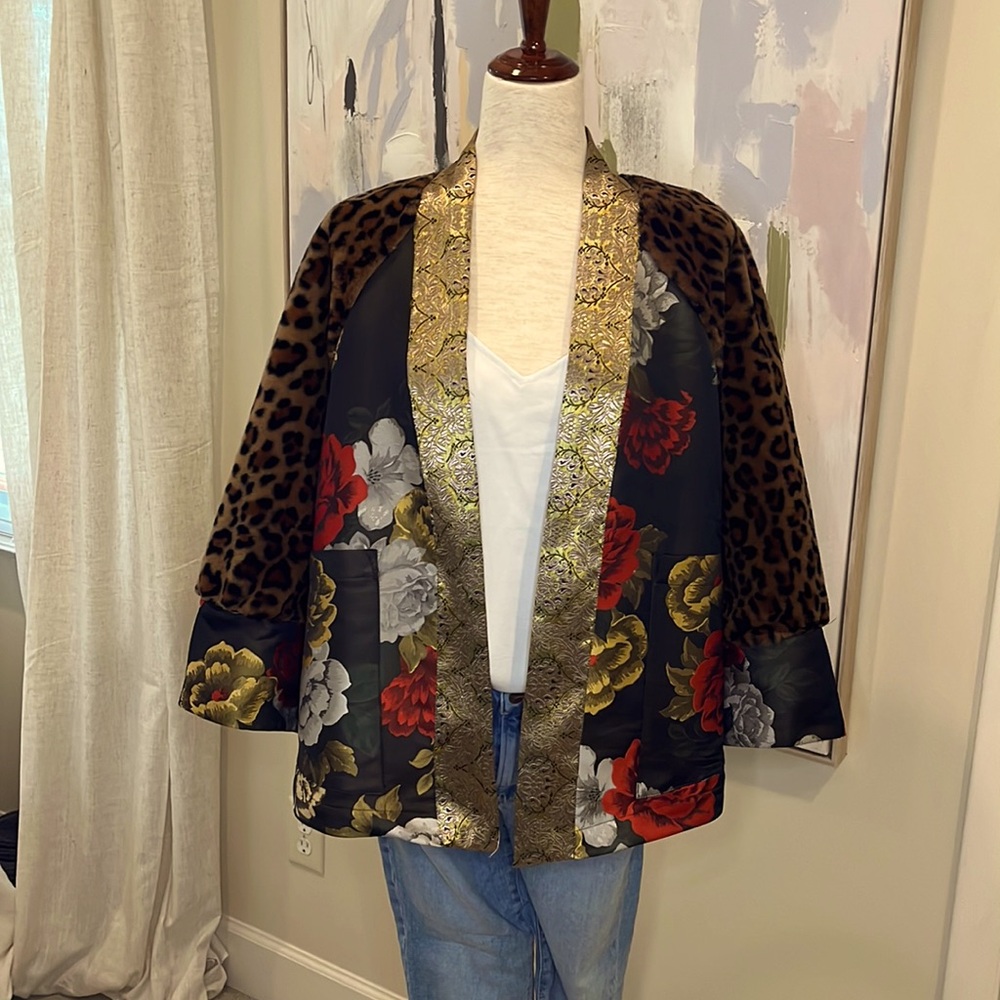 Floral and Leopard Print Women's Alembika Jacket